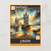 London, Großbritannien | Vintage Malerei Postkarte (Vorderseite)