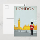 London Guard & Big Ben Vintage Kunst Postkarte (Vorne/Hinten)