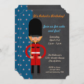 London Guard Boy Birthday Party Einladung (Vorne/Hinten)