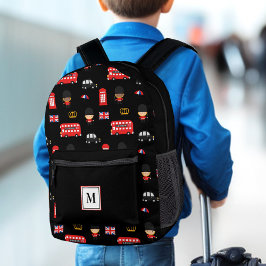 London Guards Bus Name Monogram Großbritannien Bedruckter Rucksack