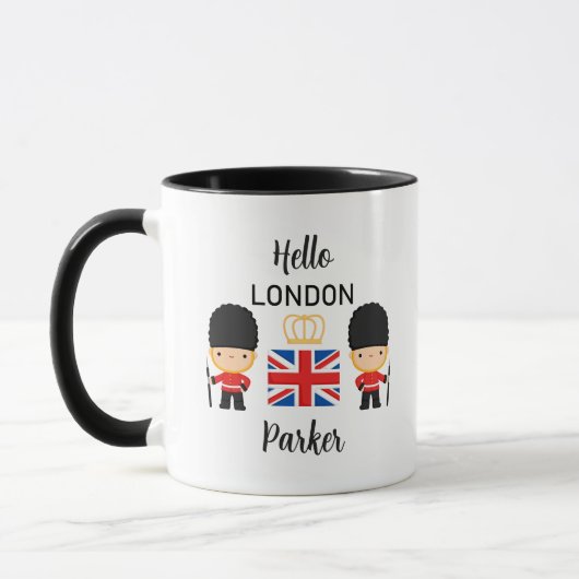 London Guards Name Monogram Großbritannien Tasse (Links)