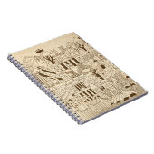 London-Hand gezeichnet auf altem Papier Notizblock (Rechte Seite)