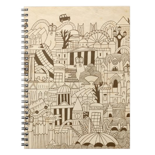 London-Hand gezeichnet auf altem Papier Notizblock (Vorderseite)