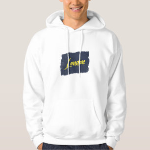 London Handgeschriebene Gelbe Typografie Hoodie