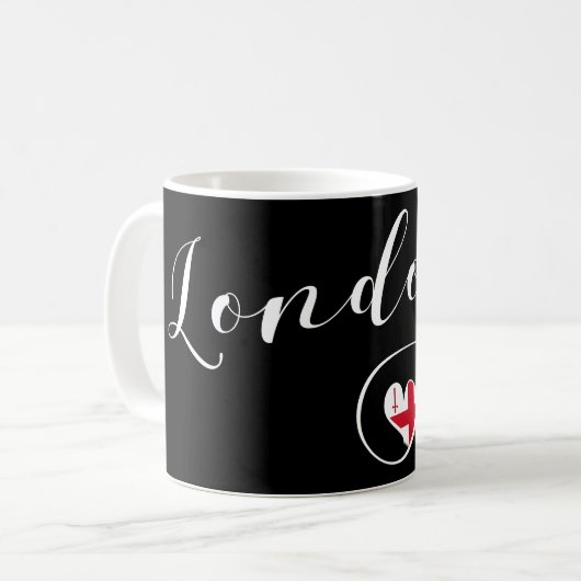 London Heart Tasse, England Kaffeetasse (Vorderseite Links)