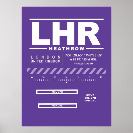 London Heathrow Airport LHR Poster (Vorne)
