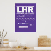 London Heathrow Airport LHR Poster (Küche)