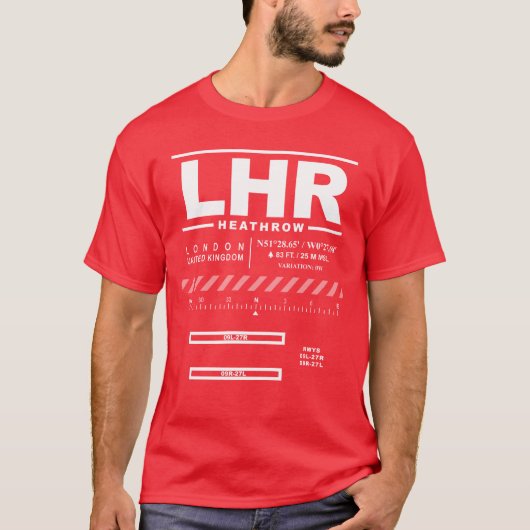 London Heathrow Airport LHR Tee Shirt (Vorderseite)
