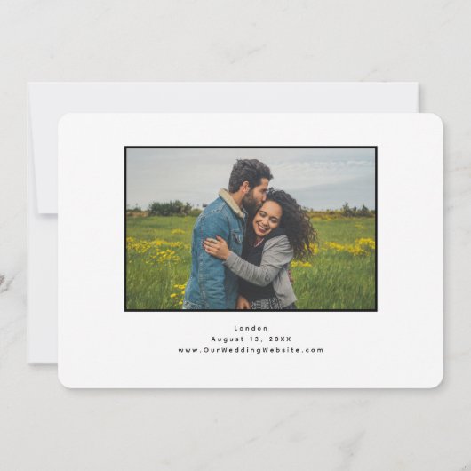 London Hochzeit rettet das Datum Big Ben Einladung (Rückseite)