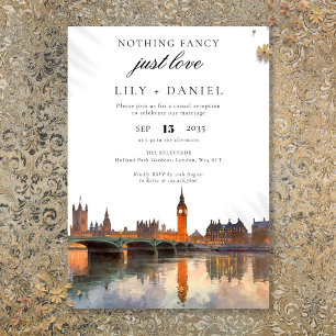 London Hochzeitsempfang nach der Flucht Einladung