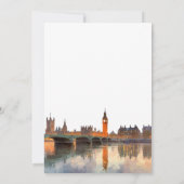 London Hochzeitsfeier nach der Flucht Einladung (Rückseite)