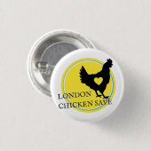 LONDON-HUHN RETTEN LOGO-KNOPF BUTTON (Vorne & Hinten)
