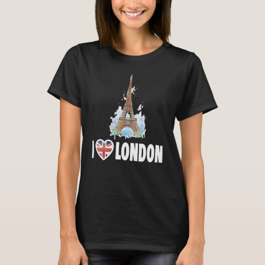 London - I Liebe London - I Heart London Funny Eif T-Shirt (Vorderseite)