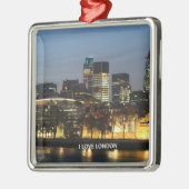 London:I Liebe London Silbernes Ornament (Links)