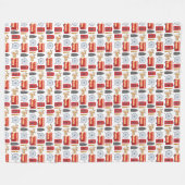 London Icon und Corgi Collage Pattern Fleecedecke (Vorderseite (Horizontal))