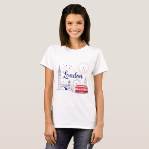 London Iconic Sehenswürdigkeiten T - Shirt