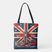 London Icons with Union Jack and Big Ben Tasche (Rückseite)