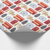 London-Ikonen-Collage Geschenkpapier (Ecke)