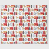 London-Ikonen-Collage Geschenkpapier (Flach)