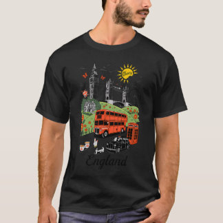 London-Ikonen England-Sehenswürdigkeiten T-Shirt
