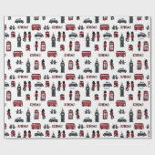 London-Ikonen Geschenkpapier (Flach)