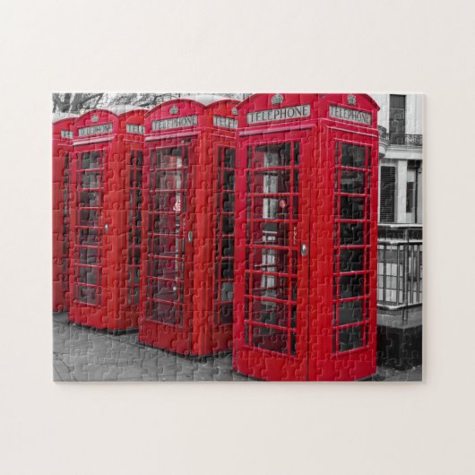 London, ikonische rote Telefonboxen Puzzle (Horizontal)