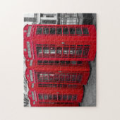 London, ikonische rote Telefonboxen Puzzle (Vertikal)