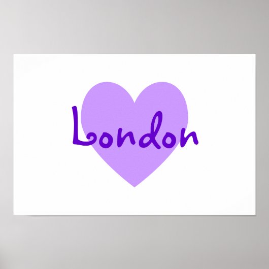 London im Lila Poster (Vorne)