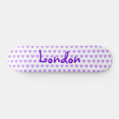 London im Lila Skateboard (Horizontal)
