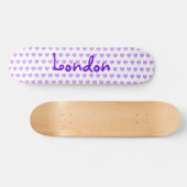 London im Lila Skateboard (Horizontal)