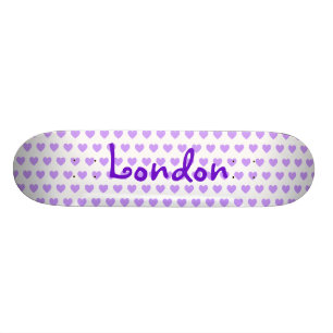 London im Lila Skateboard