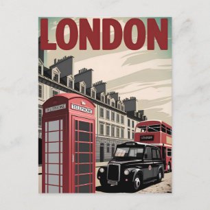 London im Stil vergangener Zeiten Postkarte