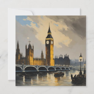 London im Vintage-Stil Reisen Big Ben Parlament Karte