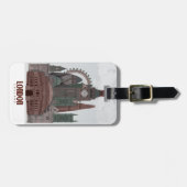 London in den Wolken rot und grün Gepäckanhänger (Vorderseite horizontal)