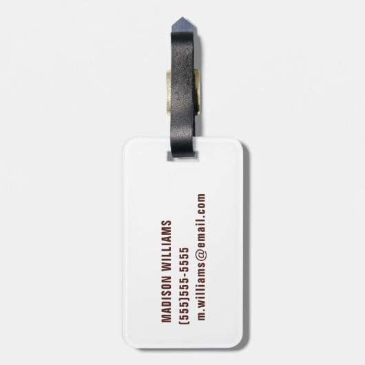 London in den Wolken rot und grün Gepäckanhänger (Rückseite vertikal)