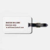 London in den Wolken rot und grün Gepäckanhänger (Rückseite horizontal)