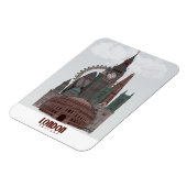 London in den Wolken Rot und Grün Magnet (Linke Seite)