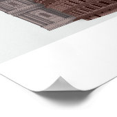 London in den Wolken Rot und Grün Poster (Ecke)