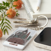 London in den Wolken Rot und Grün Schlüsselanhänger (Vorderseite rechts)