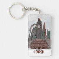 London in den Wolken Rot und Grün