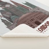 London in den Wolken Rot und Grün Sherpadecke (3/4)