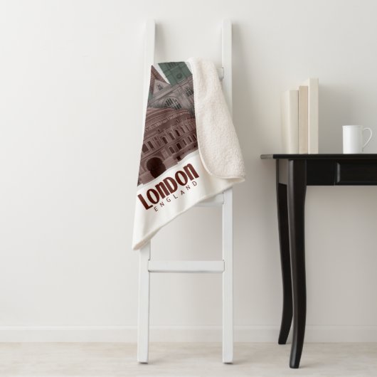 London in den Wolken Rot und Grün Sherpadecke (Beispiel)