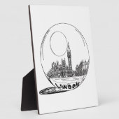 London in einer Glaskugel. Fotoplatte (Seite)