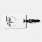 London in einer Glaskugel. Gepäckanhänger (Vorderseite horizontal)