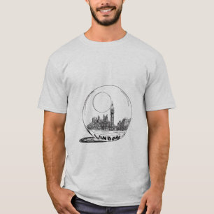 London in einer Glaskugel. T-Shirt