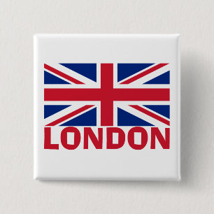 London in Rot Button