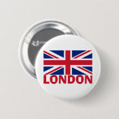 London in Rot Button (Vorne & Hinten)