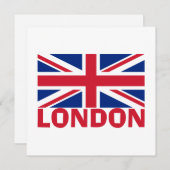 London in Rot Einladung (Vorne/Hinten)