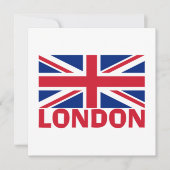 London in Rot Einladung (Vorderseite)