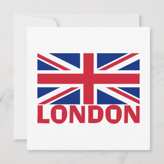 London in Rot Einladung (Vorderseite)